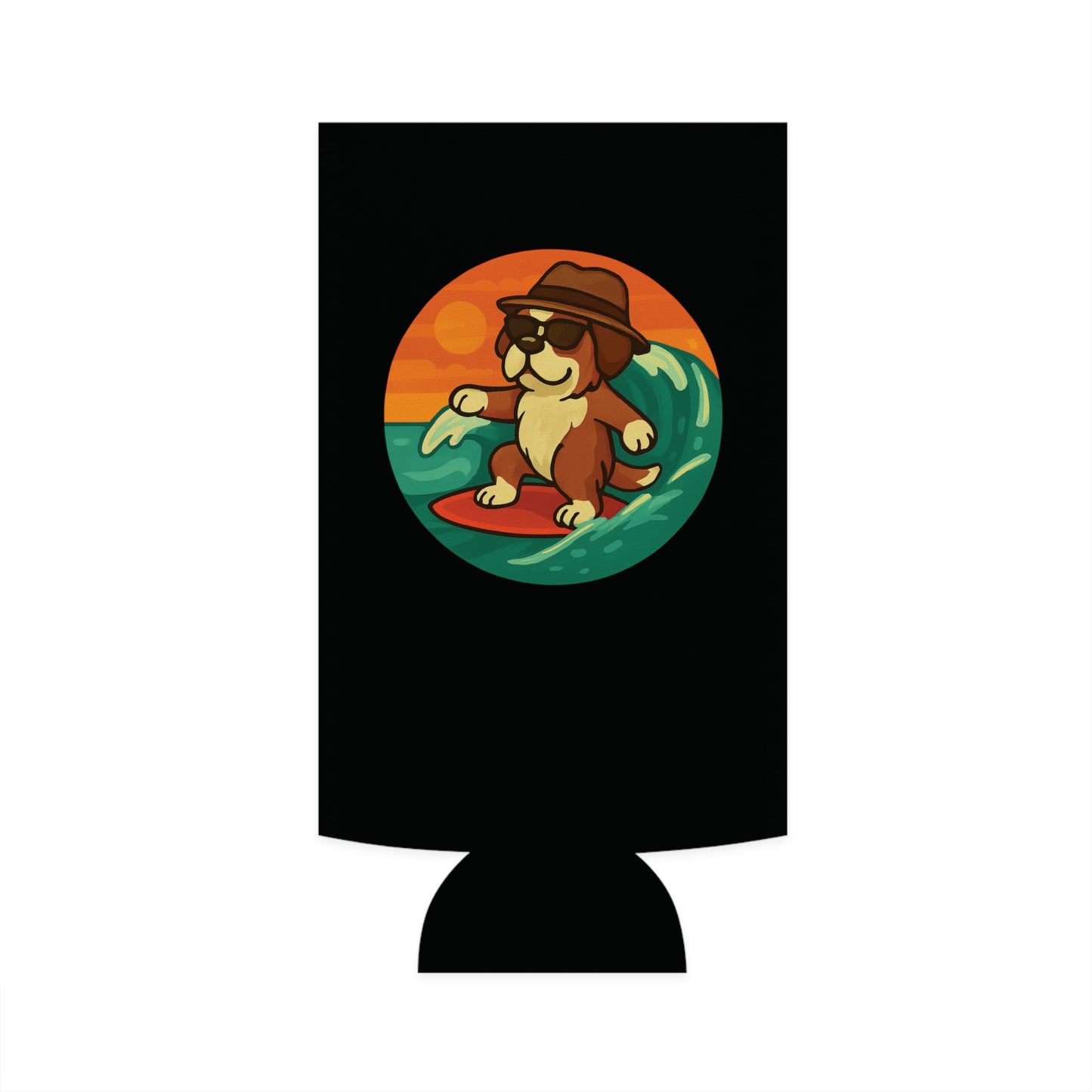 Surfer Saint Bernard - Skinny Koozie