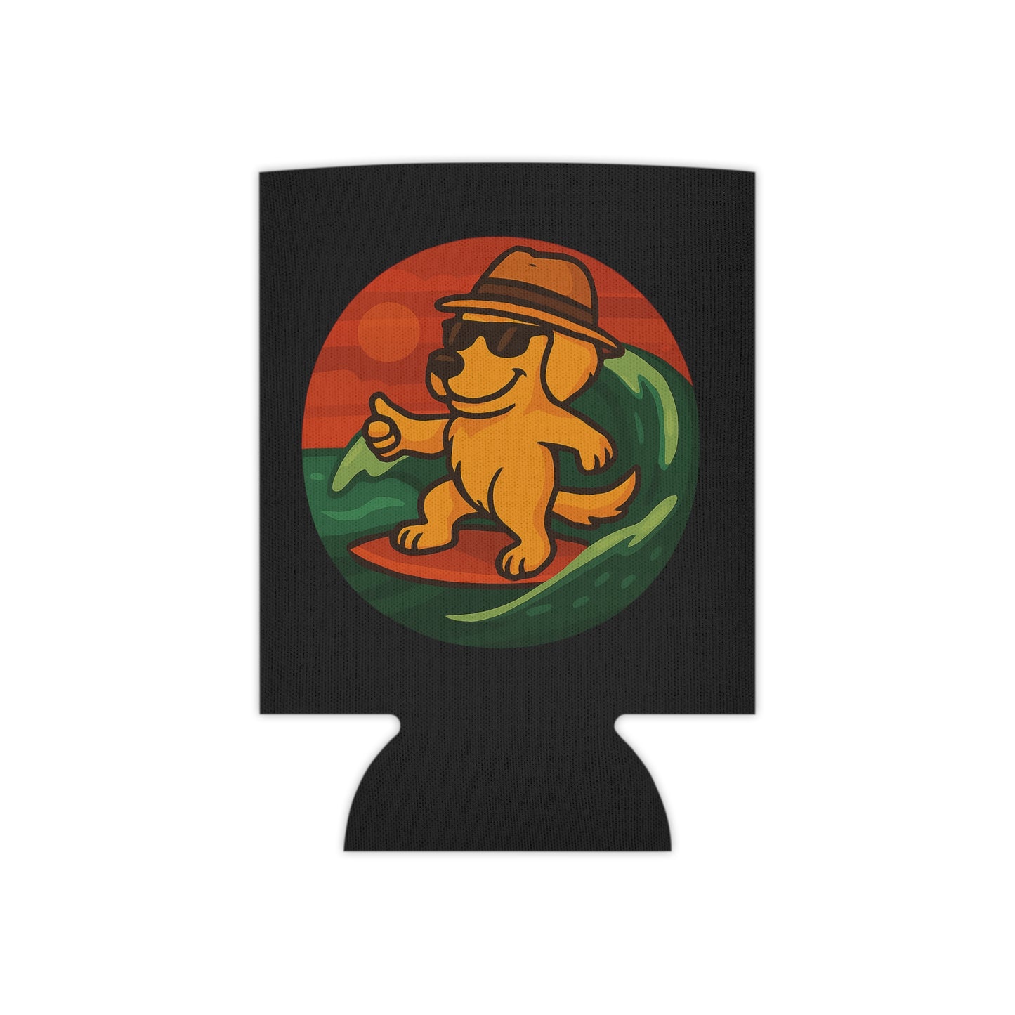 Surfer Golden Retriever - Regular Koozie