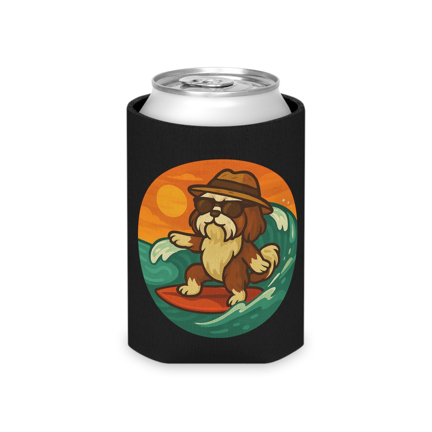 Surfer Shih Tzu - Regular Koozie