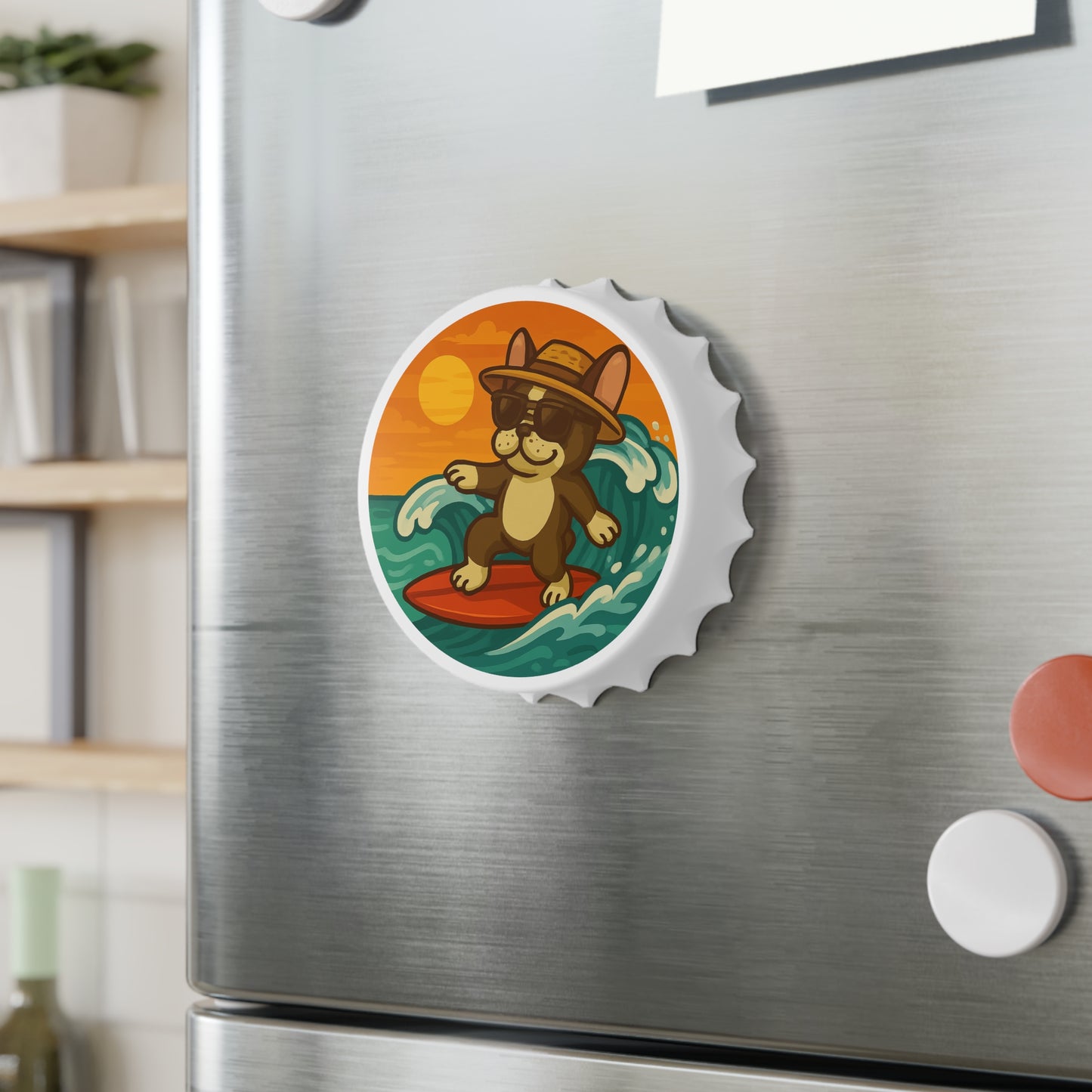 Surfer French Bulldog - Bottle Opener
