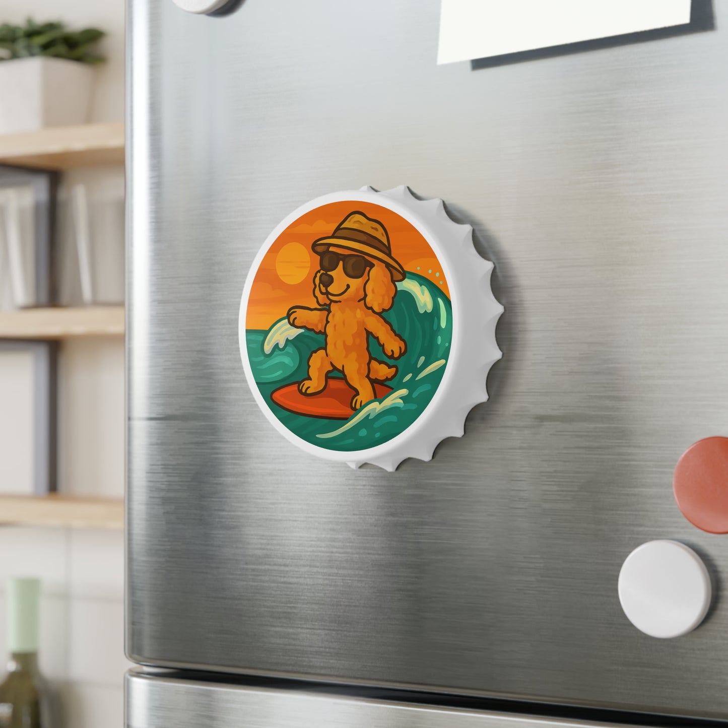 Surfer Poodle - Bottle Opener