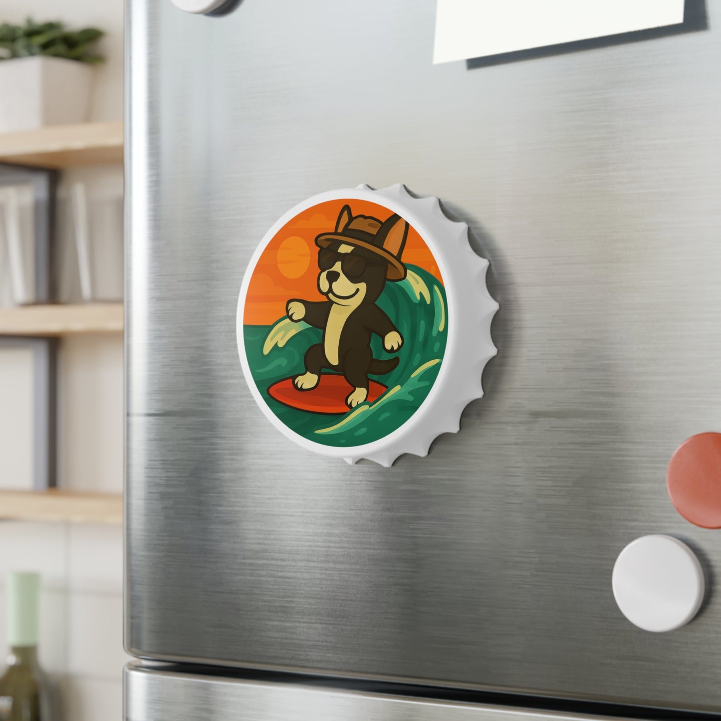 Surfer Boston Terrier - Bottle Opener