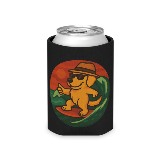 Surfer Golden Retriever - Regular Koozie