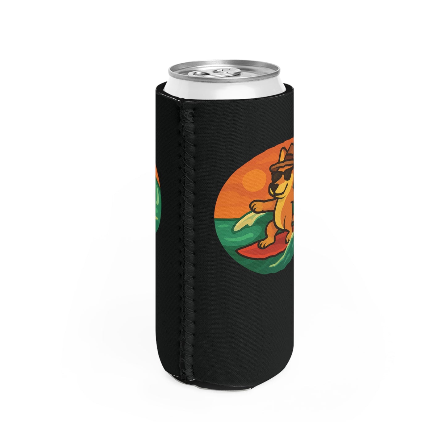 Surfer Shiba Inu - Skinny Koozie