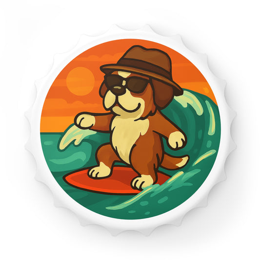 Surfer Saint Bernard - Bottle Opener