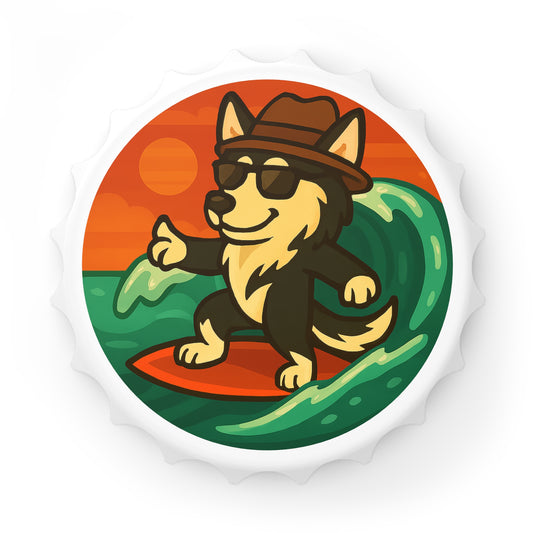 Surfer Husky - Bottle Opener