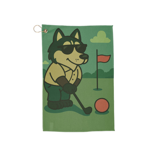 Golfer Husky - Golf Towel