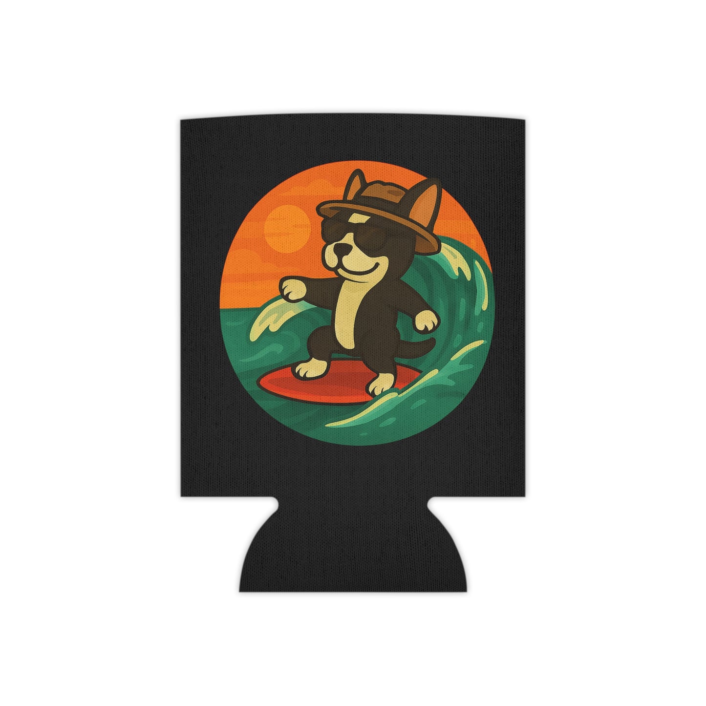 Surfer Boston Terrier - Regular Koozie