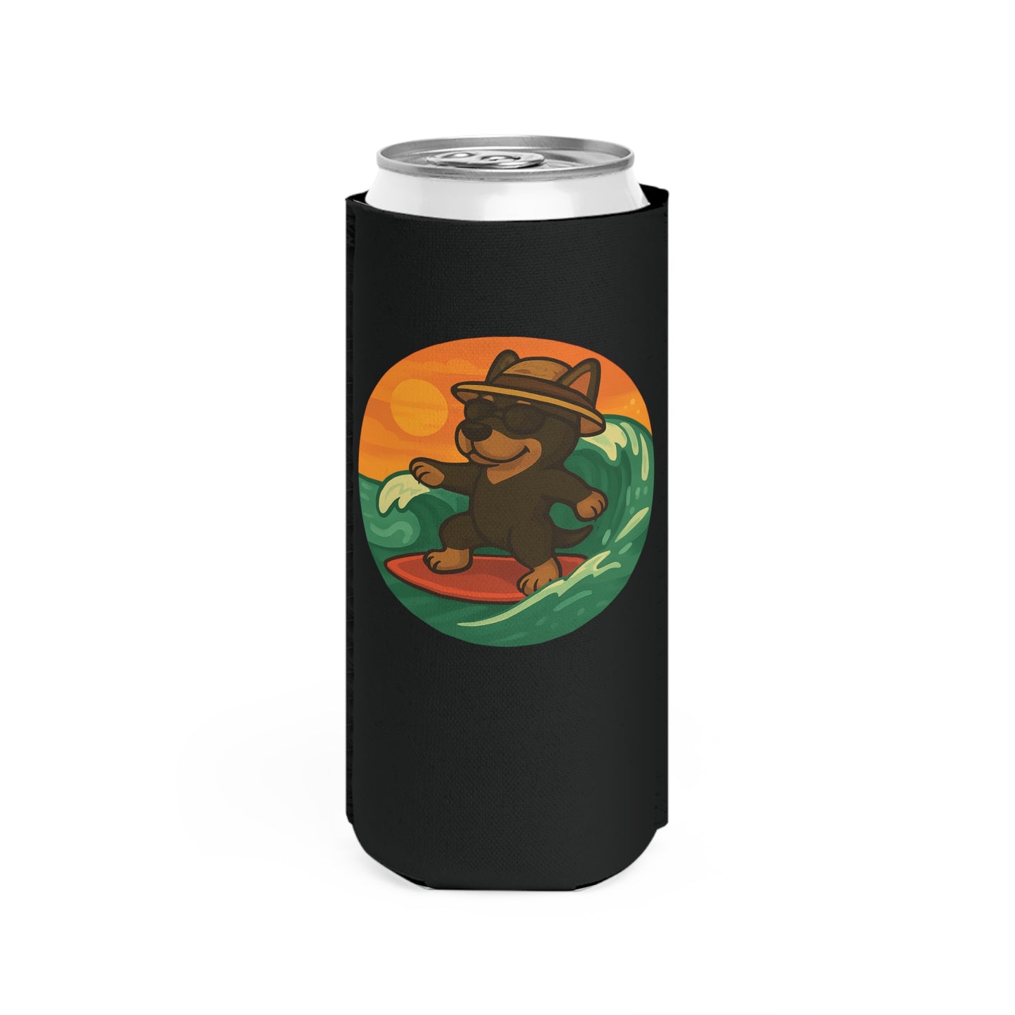 Surfer Rottweiler - Skinny Koozie