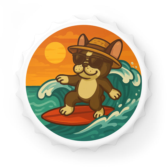 Surfer French Bulldog - Bottle Opener