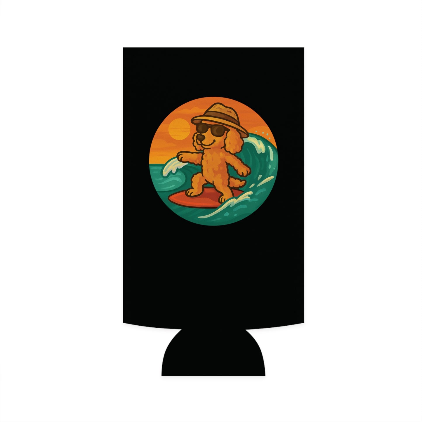 Surfer Poodle - Skinny Koozie