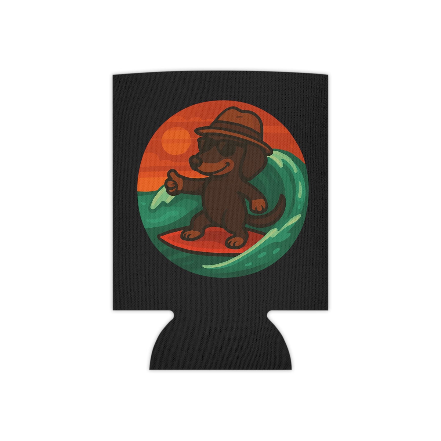 Surfer Dachshund - Regular Koozie