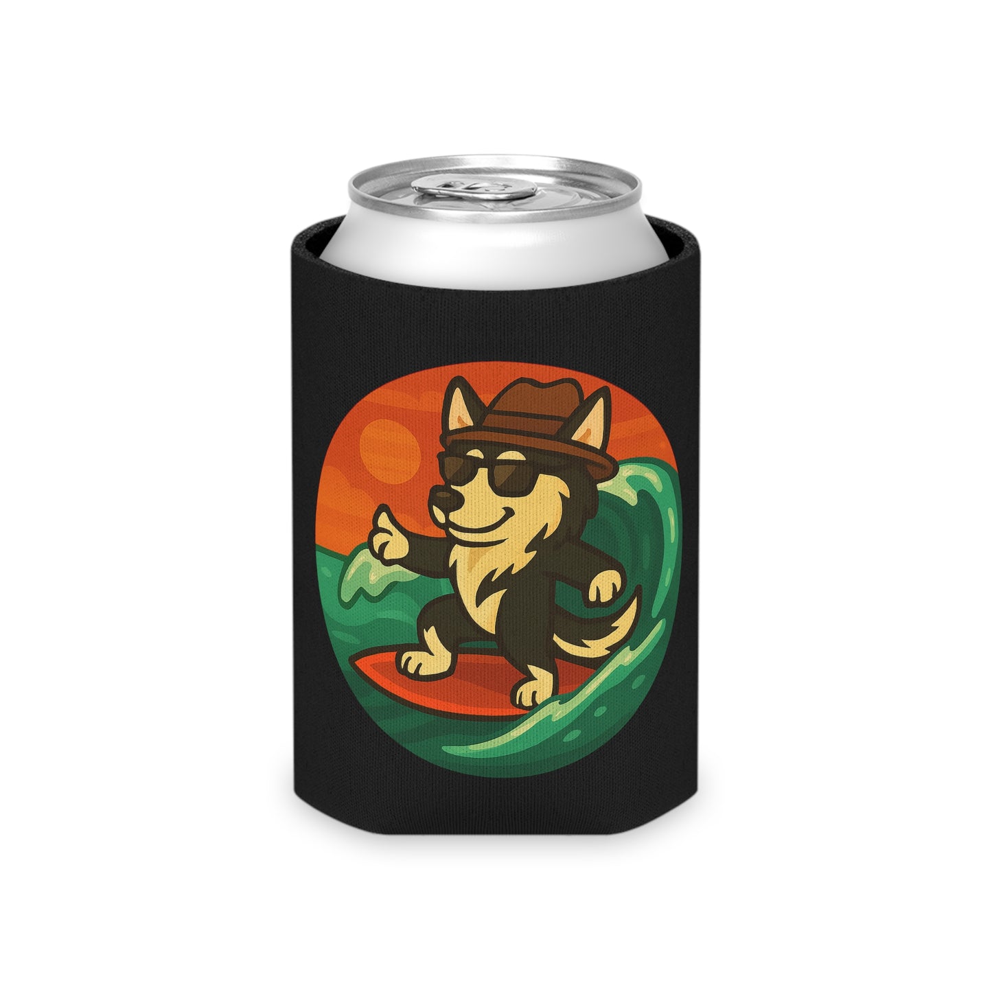 Surfer Husky - Regular Koozie