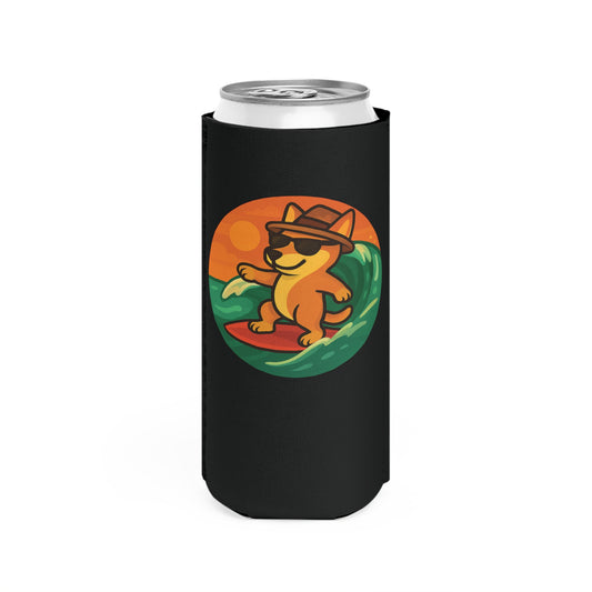 Surfer Shiba Inu - Skinny Koozie