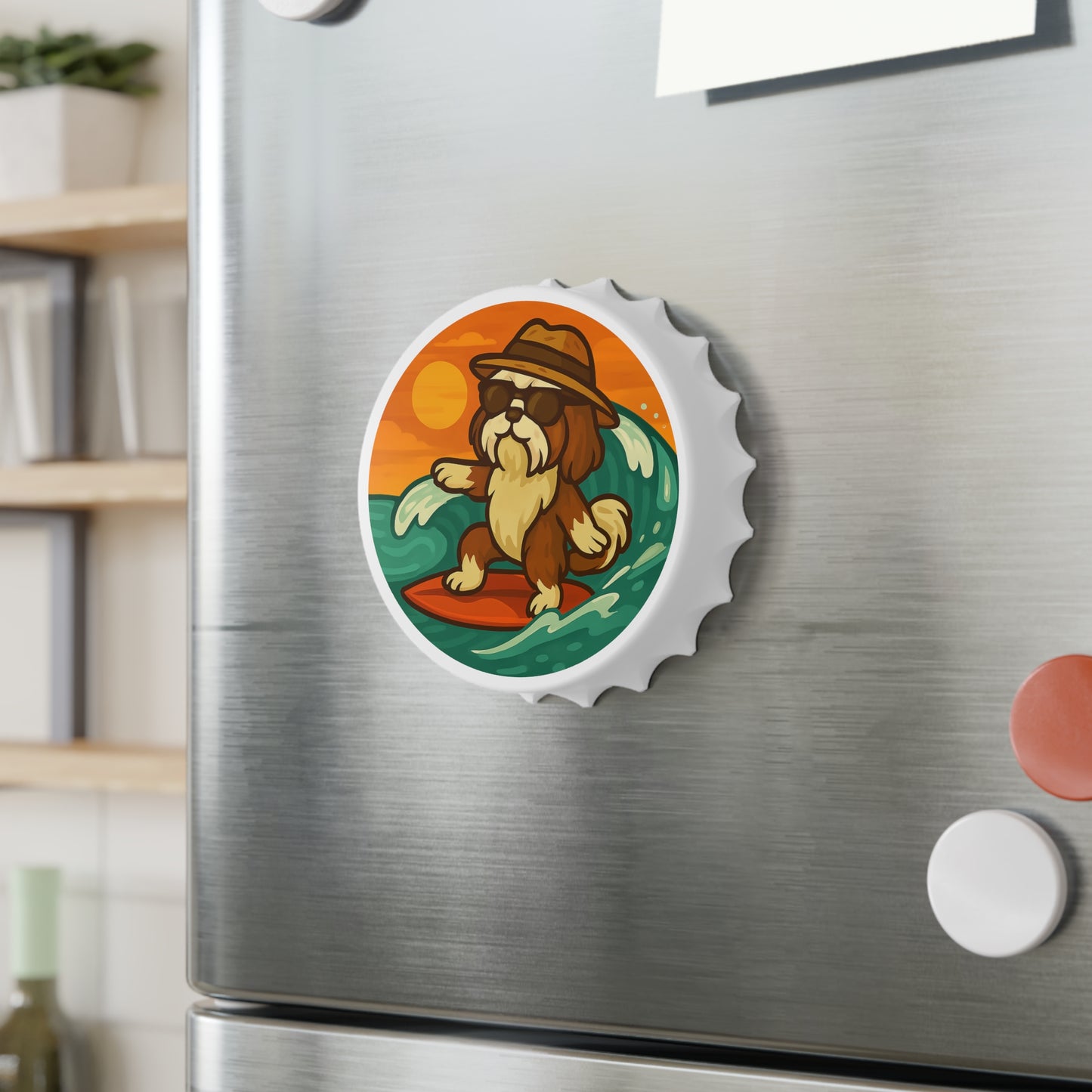 Surfer Shih Tzu - Bottle Opener