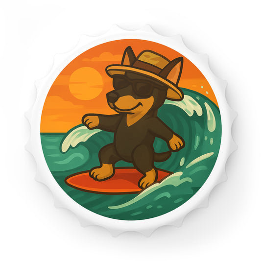 Surfer Dobermann Pinscher - Bottle Opener