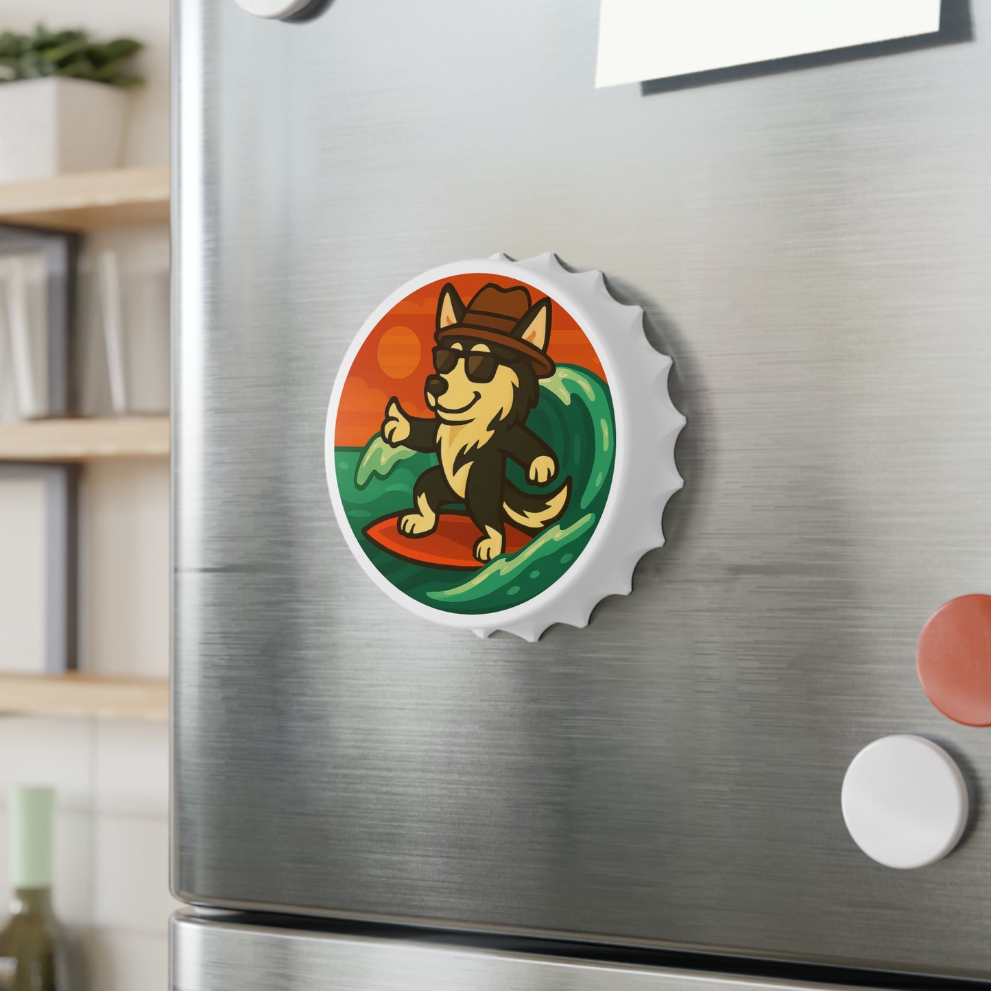 Surfer Husky - Bottle Opener