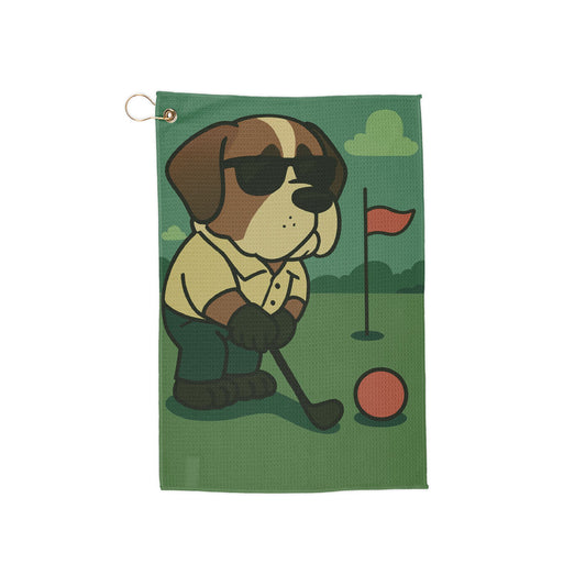 Golfer Saint Bernard - Golf Towel