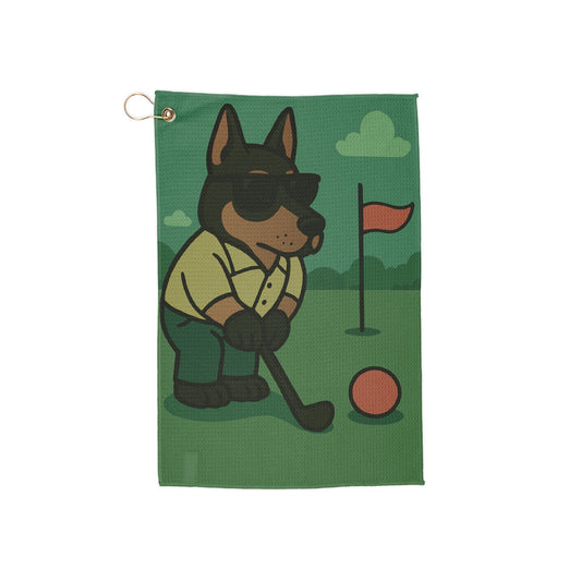 Golfer Dobermann Pinscher - Golf Towel