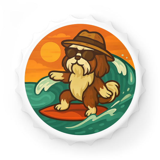 Surfer Shih Tzu - Bottle Opener