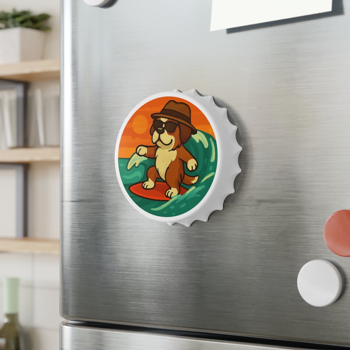 Surfer Saint Bernard - Bottle Opener