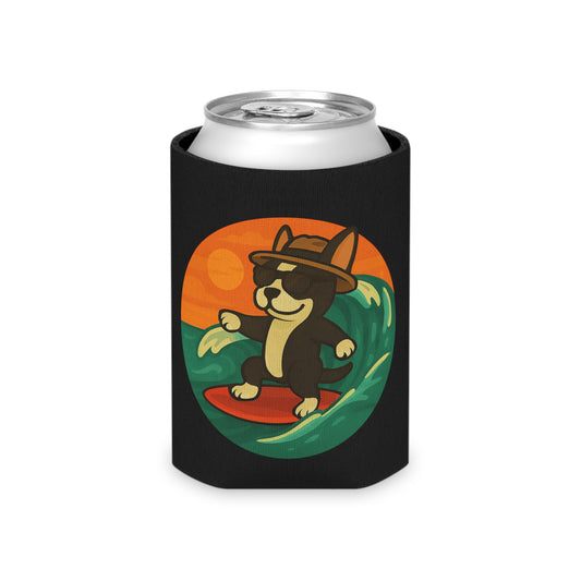 Surfer Boston Terrier - Regular Koozie