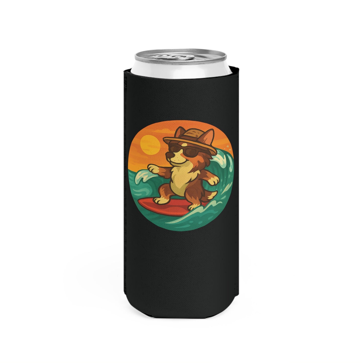 Surfer Australian Shepherd - Skinny Koozie
