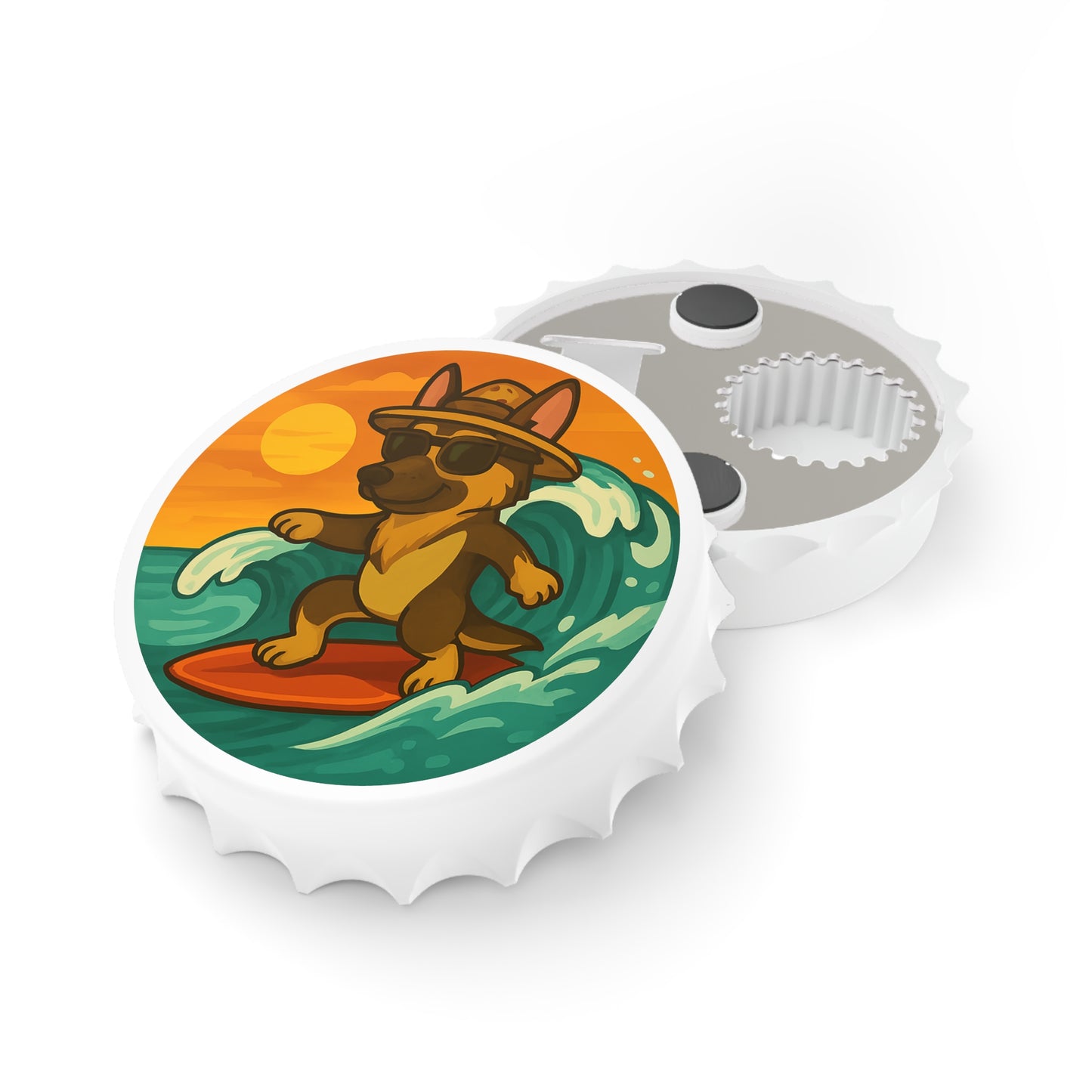 Surfer German Shepherd - Bottle Opener