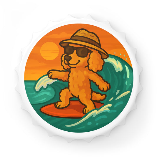 Surfer Poodle - Bottle Opener