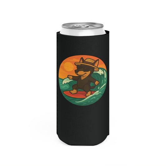 Surfer Dobermann Pinscher - Skinny Koozie