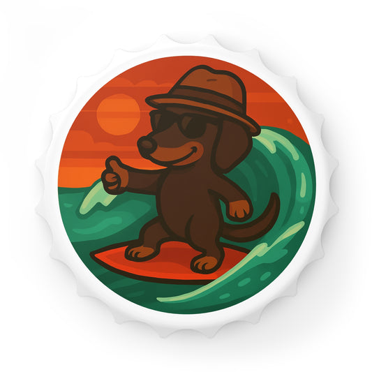 Surfer Dachshund - Bottle Opener