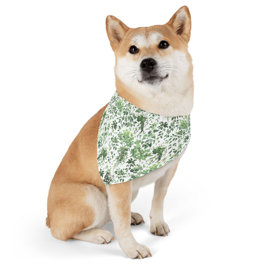 Green Floral - Pet Bandana