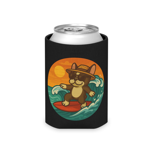 Surfer French Bulldog - Regular Koozie