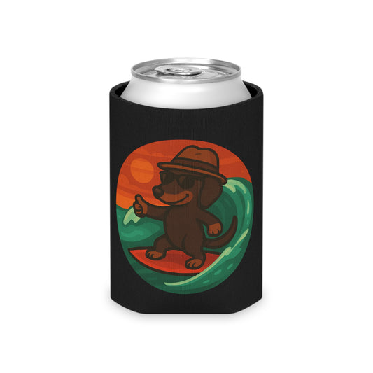Surfer Dachshund - Regular Koozie