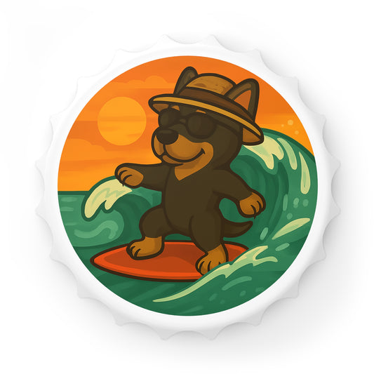 Surfer Rottweiler - Bottle Opener