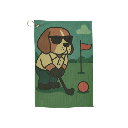 Golfer Beagle - Golf Towel